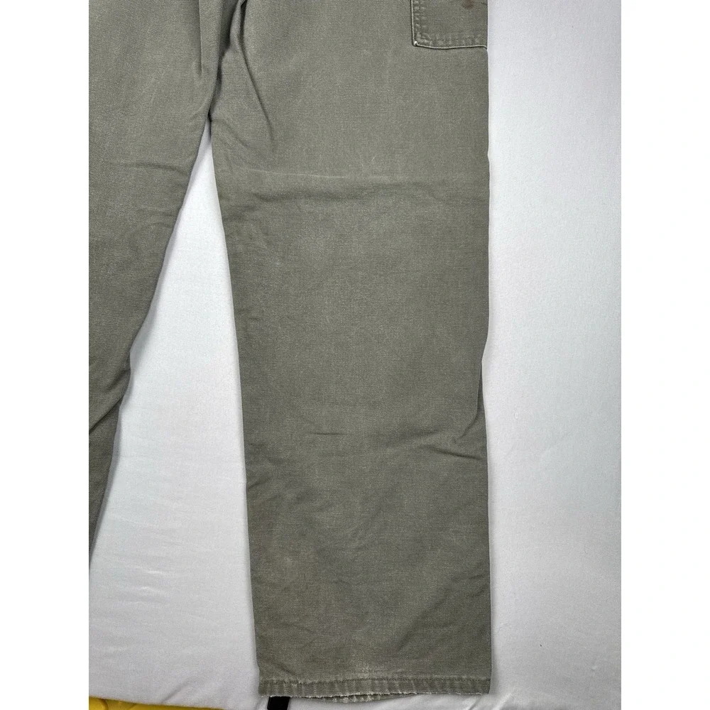 Vintage Carhartt B11 MOS Work Pants 36x34 Moss Green Carpenter Duck Canvas